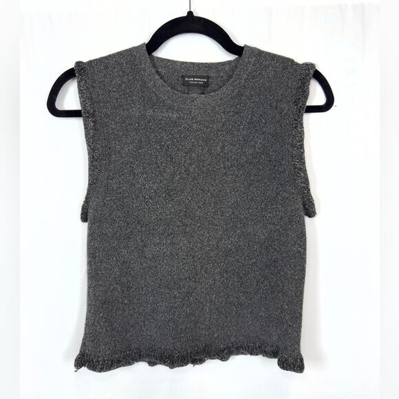 Club Monaco Grey Knit Shirt Vest Size Small - Picture 1 of 6